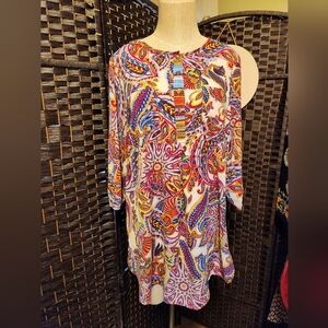 Fig and Flower Multicolor Paisley Blouse